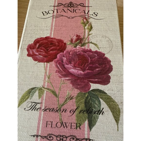 Versa Botany Decorative Box Hidden Storage Book Canvas Wood Set of 2 Floral - Picture 9 of 14